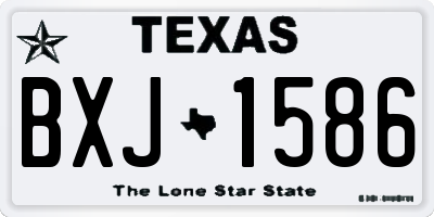 TX license plate BXJ1586