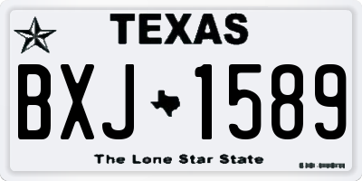 TX license plate BXJ1589