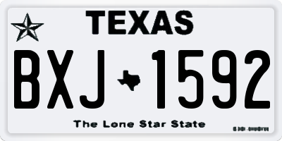 TX license plate BXJ1592