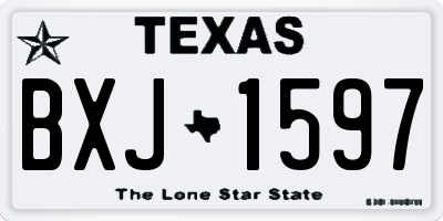 TX license plate BXJ1597