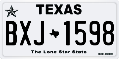 TX license plate BXJ1598