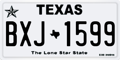 TX license plate BXJ1599