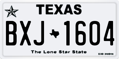 TX license plate BXJ1604