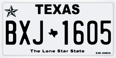 TX license plate BXJ1605