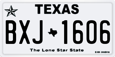 TX license plate BXJ1606