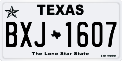 TX license plate BXJ1607