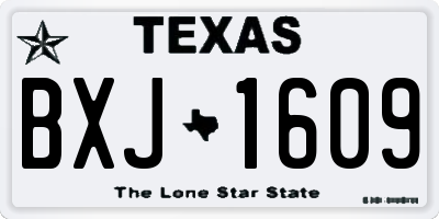 TX license plate BXJ1609