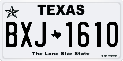 TX license plate BXJ1610