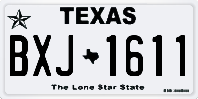 TX license plate BXJ1611