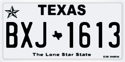 TX license plate BXJ1613