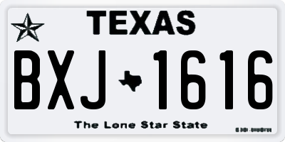 TX license plate BXJ1616