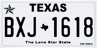 TX license plate BXJ1618
