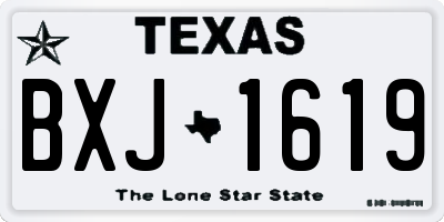 TX license plate BXJ1619