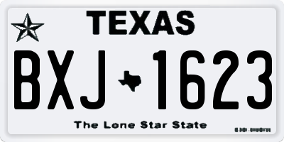 TX license plate BXJ1623