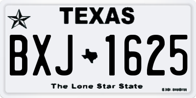 TX license plate BXJ1625