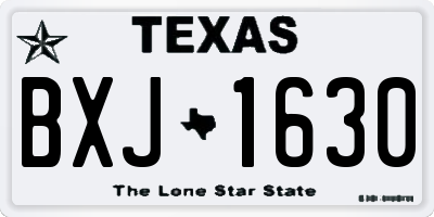 TX license plate BXJ1630