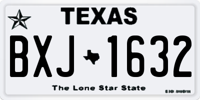 TX license plate BXJ1632