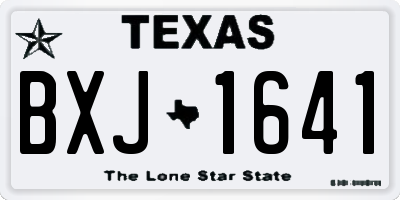 TX license plate BXJ1641