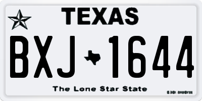 TX license plate BXJ1644