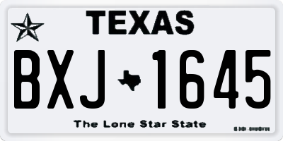 TX license plate BXJ1645