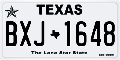 TX license plate BXJ1648