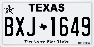 TX license plate BXJ1649