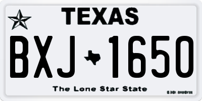 TX license plate BXJ1650