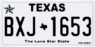 TX license plate BXJ1653