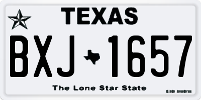 TX license plate BXJ1657