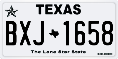 TX license plate BXJ1658