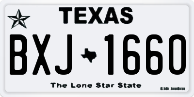 TX license plate BXJ1660