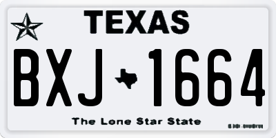 TX license plate BXJ1664