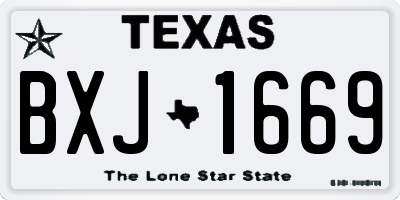 TX license plate BXJ1669