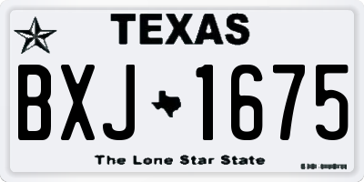 TX license plate BXJ1675