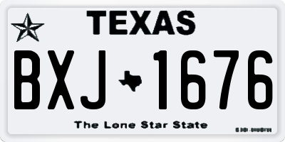 TX license plate BXJ1676