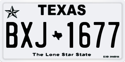 TX license plate BXJ1677