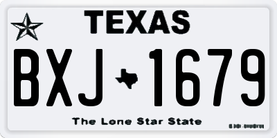 TX license plate BXJ1679