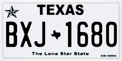 TX license plate BXJ1680