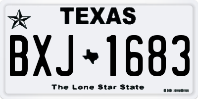 TX license plate BXJ1683