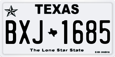 TX license plate BXJ1685