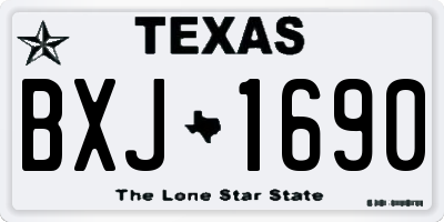 TX license plate BXJ1690