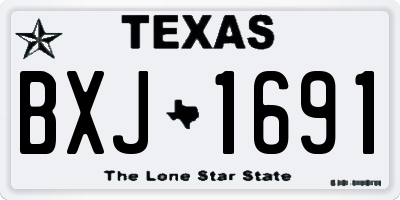 TX license plate BXJ1691