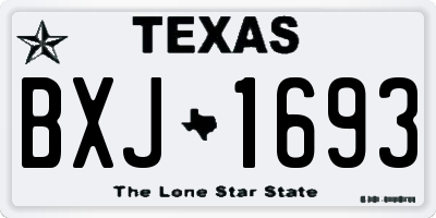 TX license plate BXJ1693