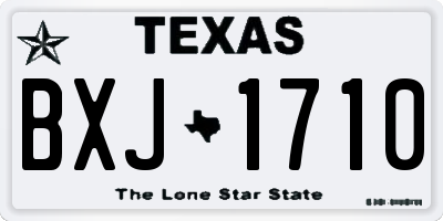 TX license plate BXJ1710
