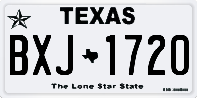 TX license plate BXJ1720