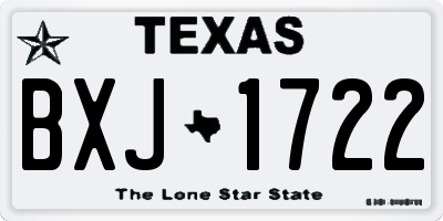 TX license plate BXJ1722