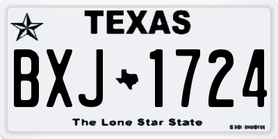 TX license plate BXJ1724