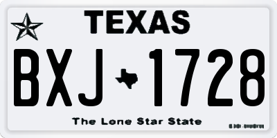 TX license plate BXJ1728