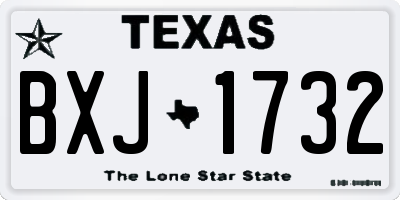 TX license plate BXJ1732