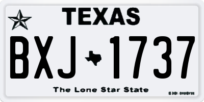 TX license plate BXJ1737